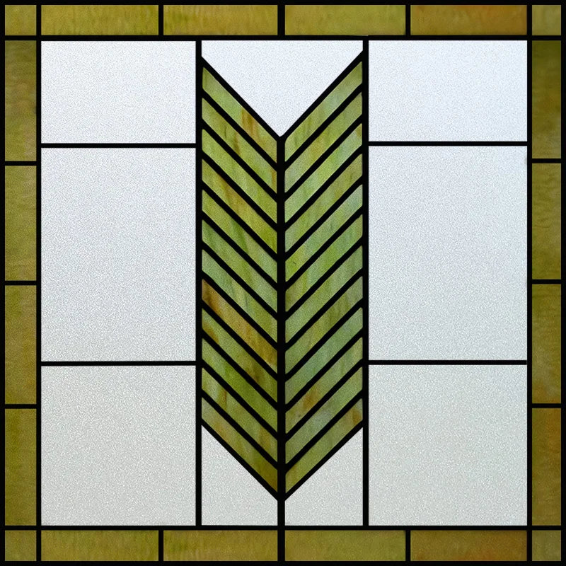 Custom Size Stained Glass Window Film Frosted Privacy Static Cling Retro Prairie Matte Stickers Shower Kitchen Office Home Decor