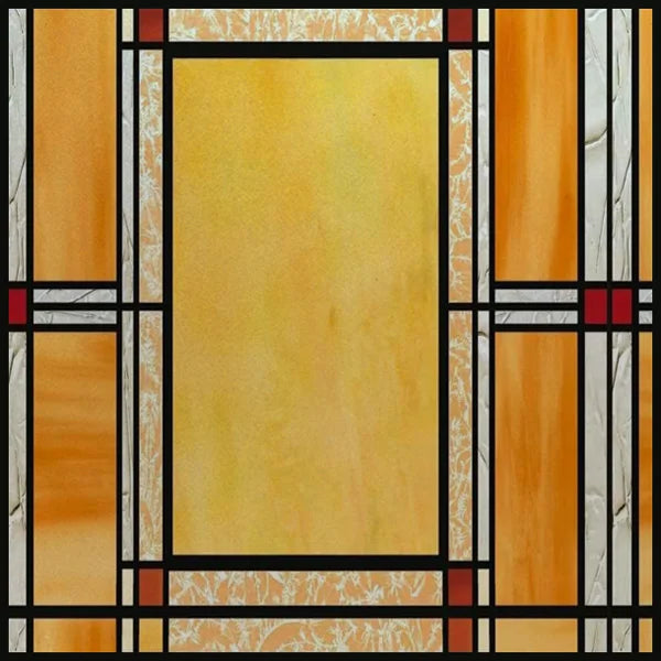Custom Size Window Film, Stained Glass, Decorative Window Sticker, Privacy Frosted Static Cling, Decal for Glass Door, Office