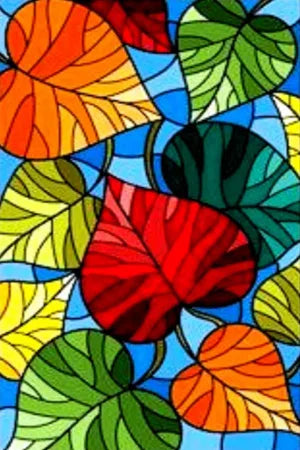 Frosted Stained Glass Window Film, Customized Tiffany Trees, Static Cling Sticker,Bathroom Door, Kitchen, Office, Home Decor