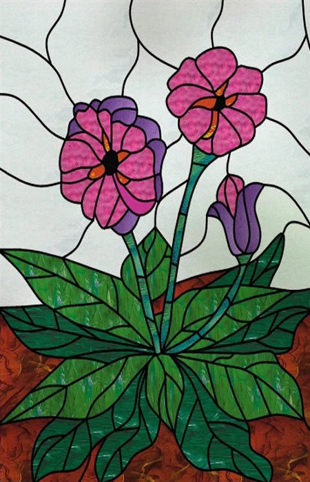 Frosted Stained Glass Window Film, Print Flowers, Static Cling,Privacy Door Sticker,Kitchen, Office, Home Decor, Customized