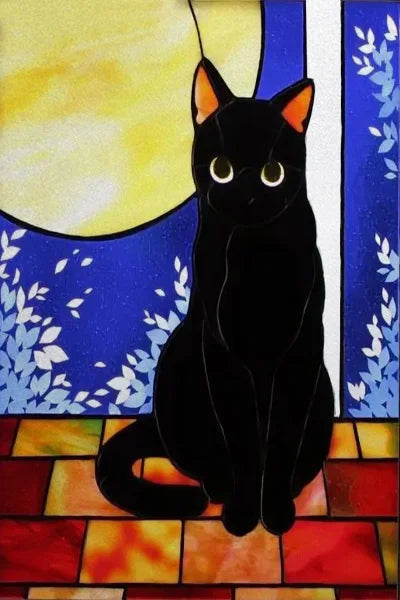 Window Film Stained Glass Stickers Static Cling,Frosted Privacy Custom size,Print Cat,Tiger,Deer,Bear For Window Door Home Dec