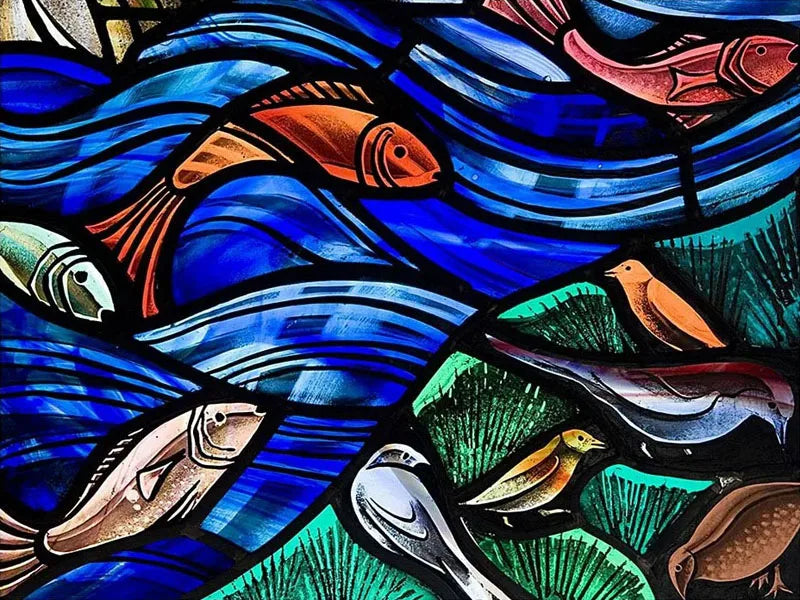 Custom Size Glass Window Film Static Cling Frosted Glass Films Stickers For Wardrobe Bathroom Kitchen Door Fish Dolphin Poster