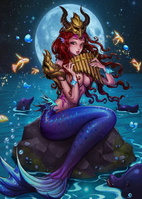 Custom Size Window Stained Glass Films,Mermaid with long hair Picture,Stickers For Bathroom Bedroom Door Office Home Decor