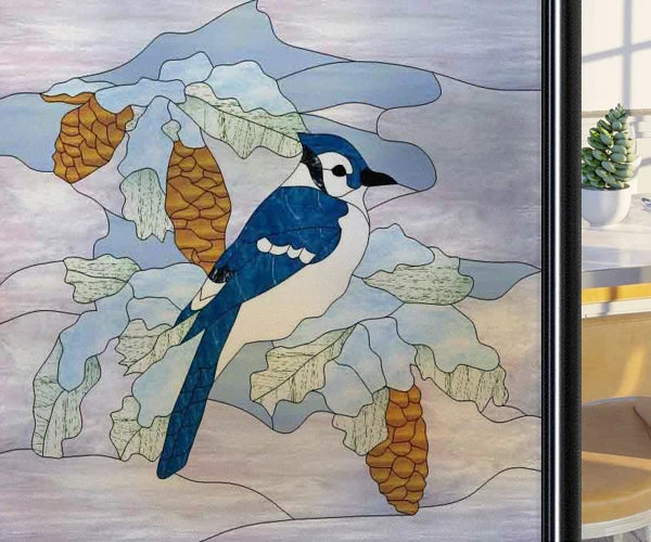 Window Film Frosted Stained Glass Films,Static Cling,Privacy Films,Bird Cock,Door Sticker Kitchen Bathroom Home Decor Customized