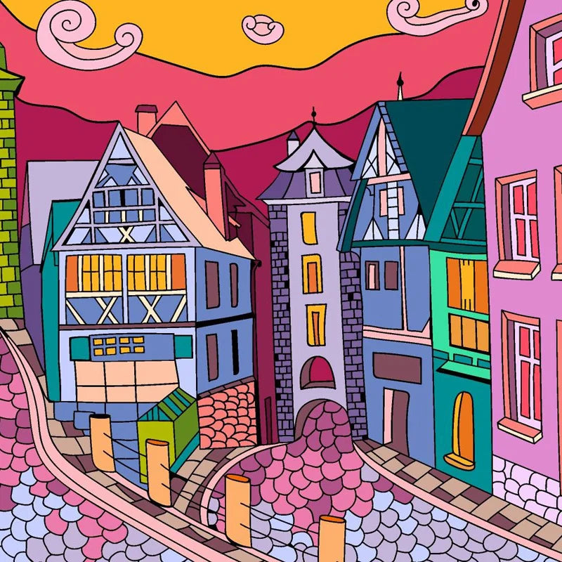 Stained Glass Window Film Frosted Glass Sticker Forest Customized Cartoon House Castle For Kids Room Door Home Decor