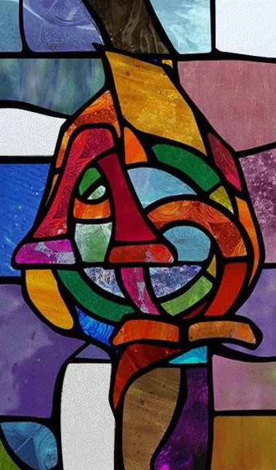 Window Film Frosted Stained Glass Films Customized, Frosted Stained Window Sticker Chuch Style Jesus/Christ Painting