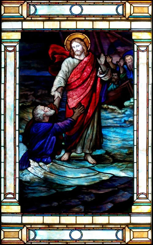 Custom Frosted Stained Glass Window Film, Static Cling ,Church Jesus Christ Blessed Mary Stickers, Window Treatment, Home Decor