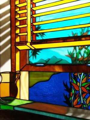 Window Film Frosted Stained Glass Films,Customized Privacy Static Cling,Retro Colorful Stickers For Shower Bathroom Skylight