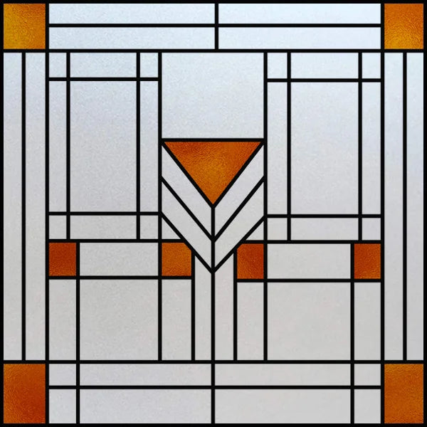 Custom Size Window Film, Stained Glass, Decorative Window Sticker, Privacy Frosted Static Cling, Decal for Glass Door, Office