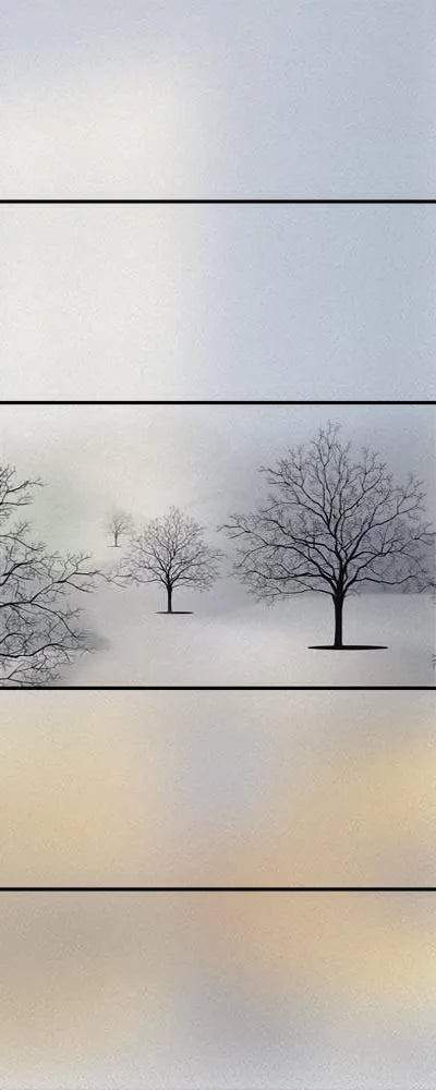 Custom Size Stained Glass Window Film,Frosted Privacy, Static Cling, Door Sticker,Kitchen and Bathroom, Tree Home Decor