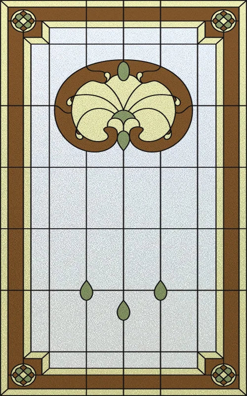 Custom Size Window Film Stained Glass Films Static Cling Frosted Retro Prairie Style Shower Kitchen Balcony Office Home Decor