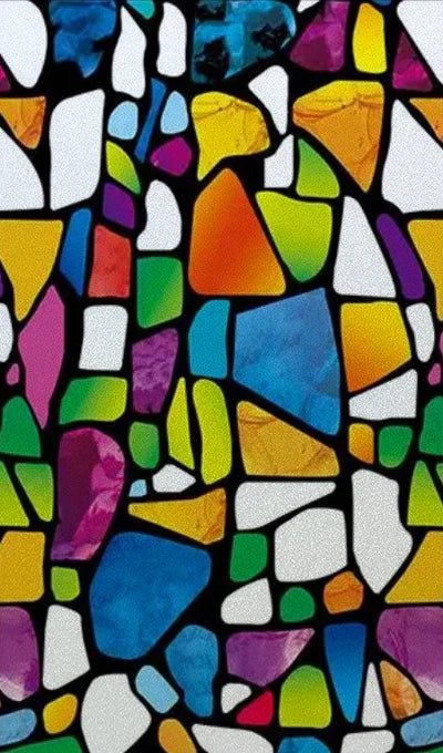 Window Film Frosted Stained Glass Films Customized, Frosted Stained Window Sticker Chuch Style Jesus/Christ Painting