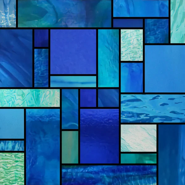 Stained Glass Window Film, Frosted Privacy Static Cling, Retro Stickers for Bathroom, Cabinet, Door, Home Decor, Skylight Covers