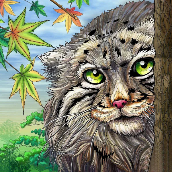 Custom Size Stained Glass Window Film Frosted Films, Animal Dog Cat Tiger Birds Static Cling,Window Covering for Home Office