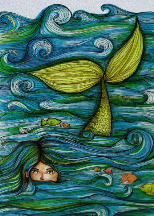 Custom Size Window Stained Glass Films,Mermaid,Flower, Fairy,People Painting Stickers for Bathroom, Door, Office, Home Decor