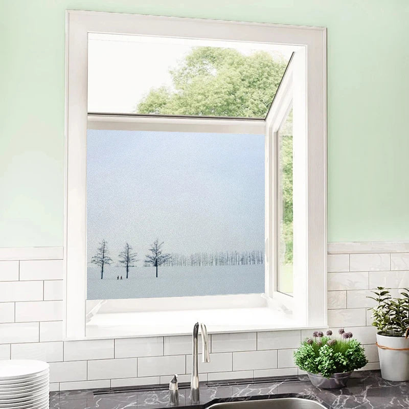 Custom Size Window Glass Films Window Film,Frosted Static Cling, Privacy Opaque,Art Pictures Trees,Shower Nordic Obscure Posters