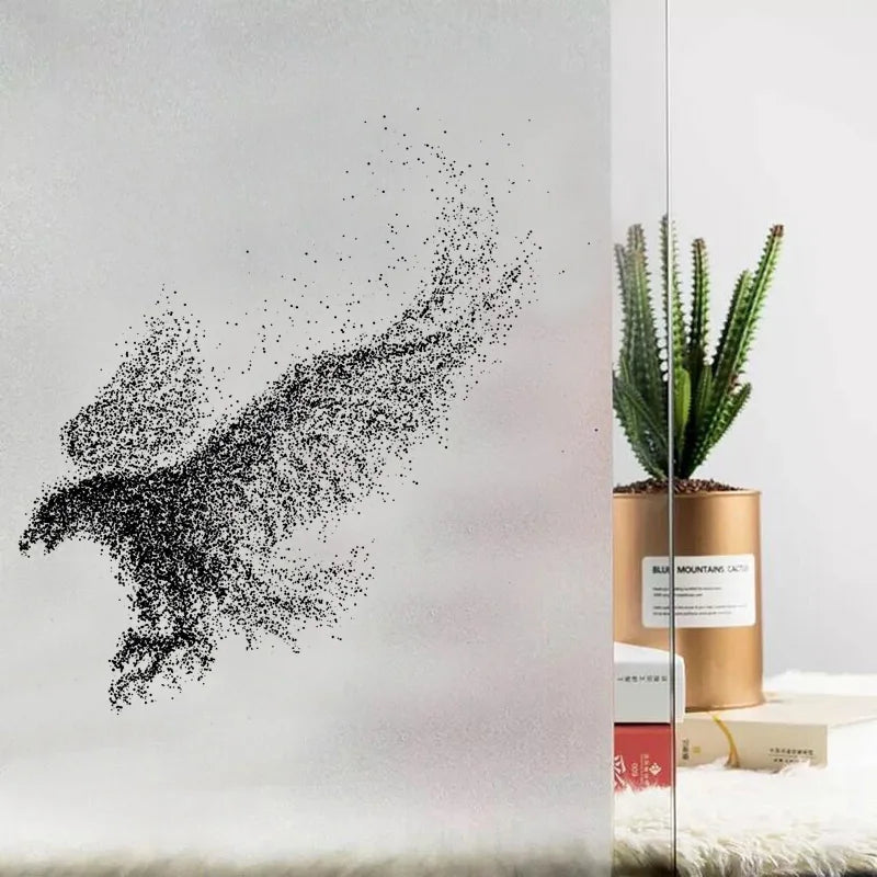 Custom Size Window Glass Films Window Film Static Cling Art Pictures Horse Eagle Wolf Shower Frosted Office Home Decor