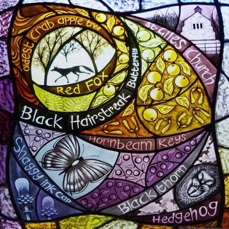 Custom size Glass Films Stained Glass Stickers Static Cling Frosted Privacy PVC Print Natural Village For Window Door Home Decor