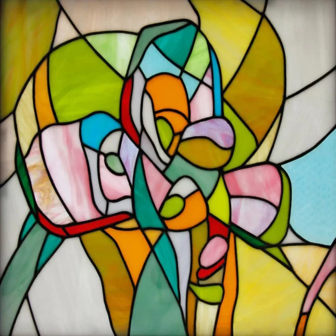 European Church Mosaic Stained Glass Films,Window Stickers Static Cling,Sun, Mosaic, Custom made to fit any Window Size or Shape