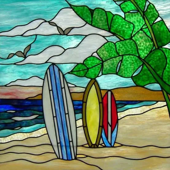 Window Film Frosted Stained Glass Films Customized Tiffany-Style Static Cling Sticker,Bathroom Door Kitchen Office Home Decor