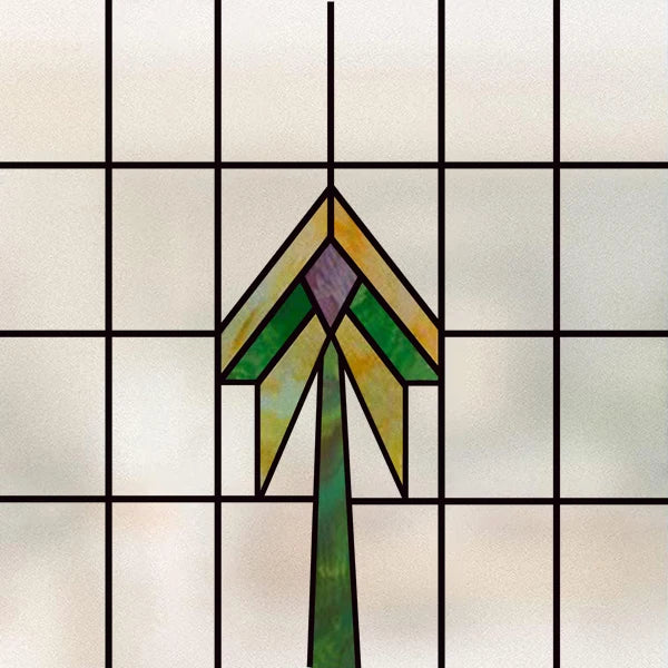 Window Film Frosted Stained Glass Films,Customized Art Design Prairie Static Cling Sticker,Home Decor Foil Window Treatment