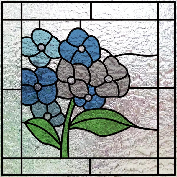 Custom size 3D Matte Window Film Stained Glass Decorative Uv Window Sticker Privacy Frosted Static Cling for Glass Garden Flower