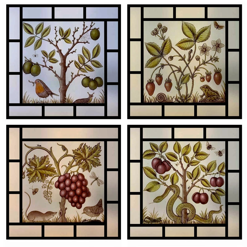 Custom Glass Window Film Static Cling Frosted Retro Glass Films Foil Stickers Waterproof For Bathroom Kitchen Home decor