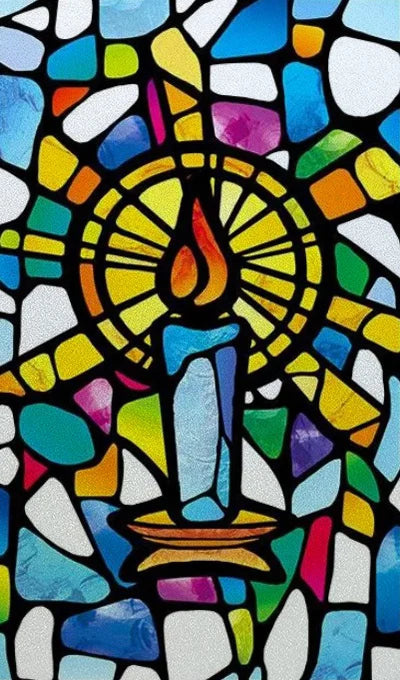 Window Film Frosted Stained Glass Films Customized, Frosted Stained Window Sticker Chuch Style Jesus/Christ Painting