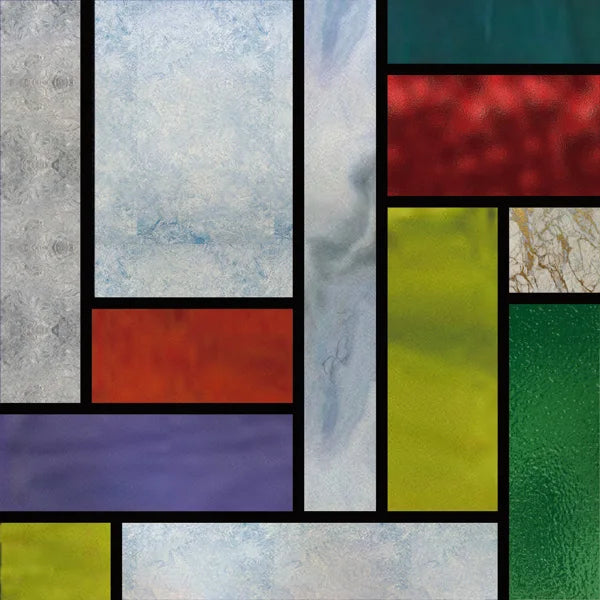 Window Film Frosted Stained Glass Films,Customized Art Design Mosaic Static Cling Sticker,Home Decor Foil Window Treatment