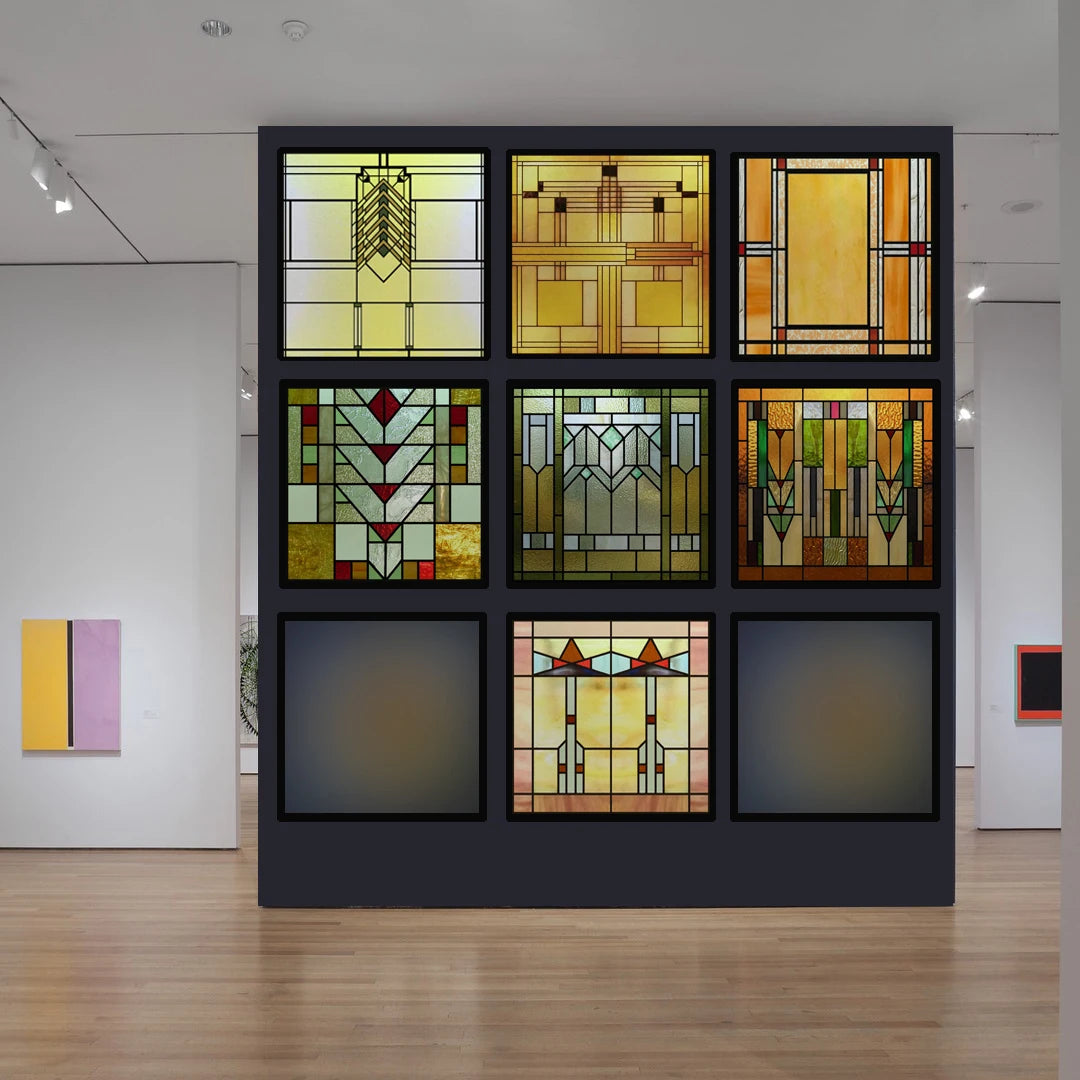 Custom Size Window Film, Stained Glass, Decorative Window Sticker, Privacy Frosted Static Cling, Decal for Glass Door, Office