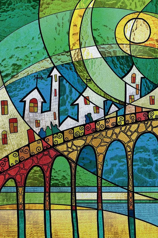 Custom Size Glass Window Film Static Cling Frosted Stained Glass Films For Wardrobe Bathroom Kitchen Door Sticker Castle Woman