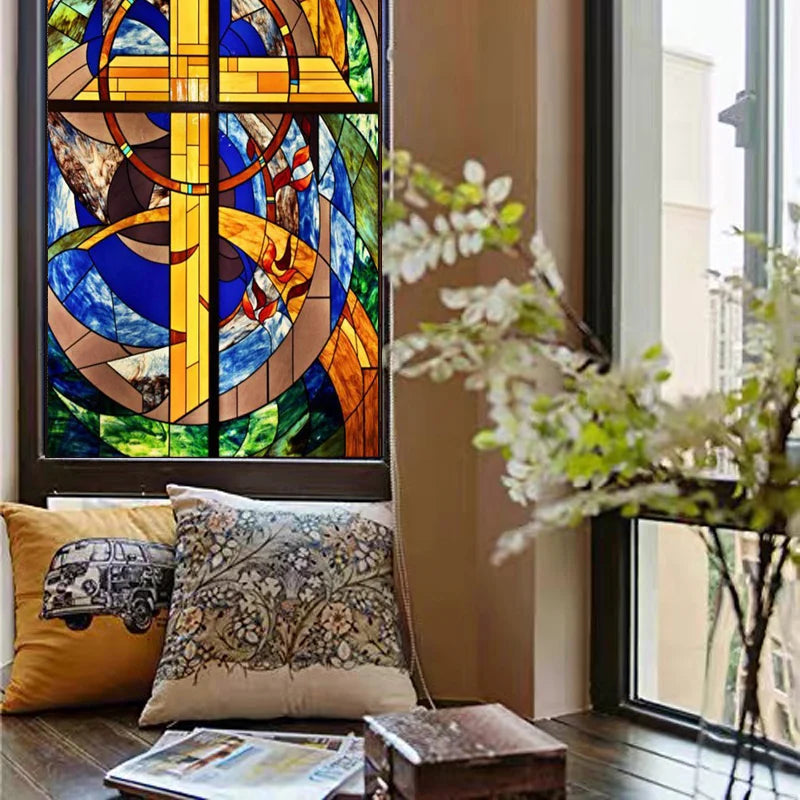 Customized Window Film Frosted Stained Glass Films,Static Cling Reusable Remove,Privacy Protection  Door Sticker Home-Decor