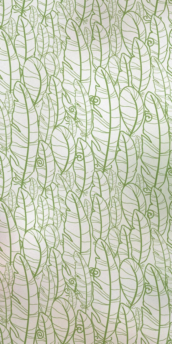 Stained Glass Film, Opaque Sticker,Frosted Static Cing ,Tropical Leaves, Seamless Pattern,Home Decor, Privacy, Custom Size