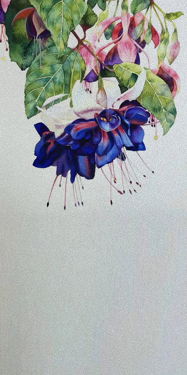 Frosted Stained Glass Window Film, Static Cling, Privacy Films, Flower Door Sticker, Kitchen, Office, Home Decor, Customized