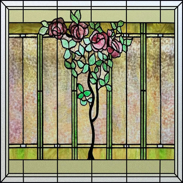 Frosted Stained Glass Window Film, Leaf Tree Static Cling Sticker,Home Decor Foil Treatment, Customized Art Design