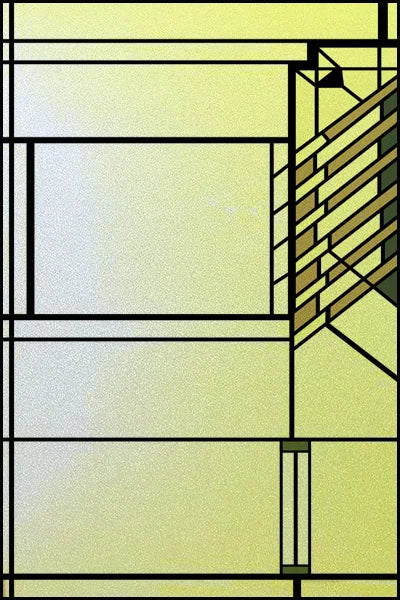 Custom Size Stained Glass Window Film Frosted Privacy Static Cling Retro Prairie Style Stickers Shower Kitchen Office Home Decor