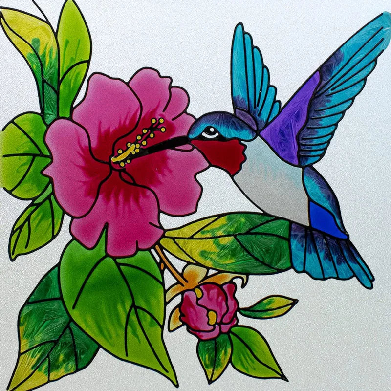 Window Film Frosted Stained Glass Films Static Cling Privacy Films Door Sticker Butterfly Kitchen Office Home Decor Customized