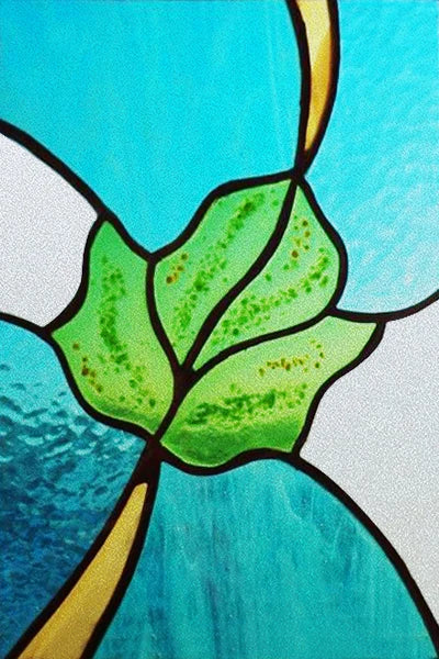 Frosted Stained Glass Window Film, Customized Tiffany Trees, Static Cling Sticker,Bathroom Door, Kitchen, Office, Home Decor