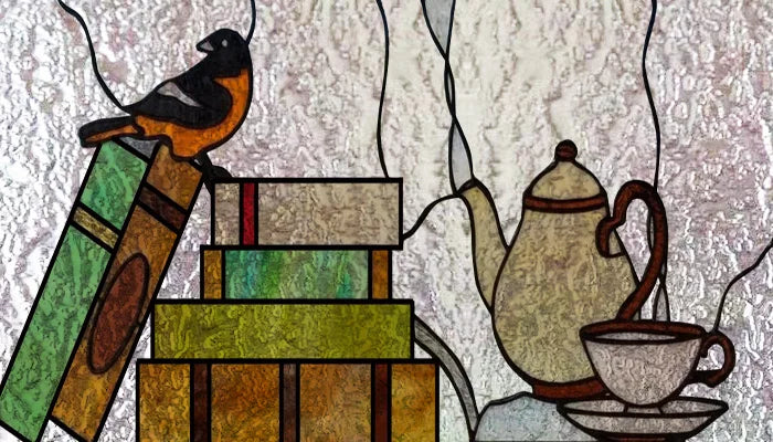 Custom Size 3D Matte Window Film, Stained Glass Decor, UV Window Sticker, Privacy Frosted Static Cling, Book Pattern for Glass