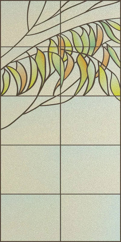 Custom Stained Glass Window Films,Frosted sticker,Privacy Static Cling Flower Fruit Trees For Bathroom Sliding door Home Office