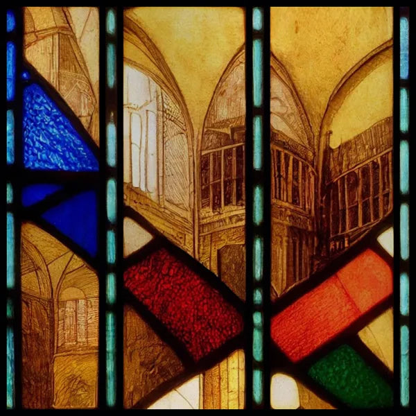 Stained Glass Window Film, Frosted Privacy Static Cling, Retro Stickers for Bathroom, Cabinet, Door, Home Decor, Skylight Covers