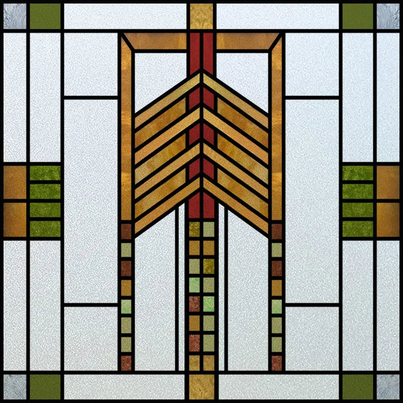 Custom Size Window Film, Stained Glass Sticker, Western Style, Privacy Frosted, Static Cling, Door, Office Home Decal