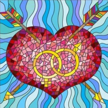 European Church Mosaic Stained Glass Films,Window Stickers Static Cling,Sun, Mosaic, Custom made to fit any Window Size or Shape