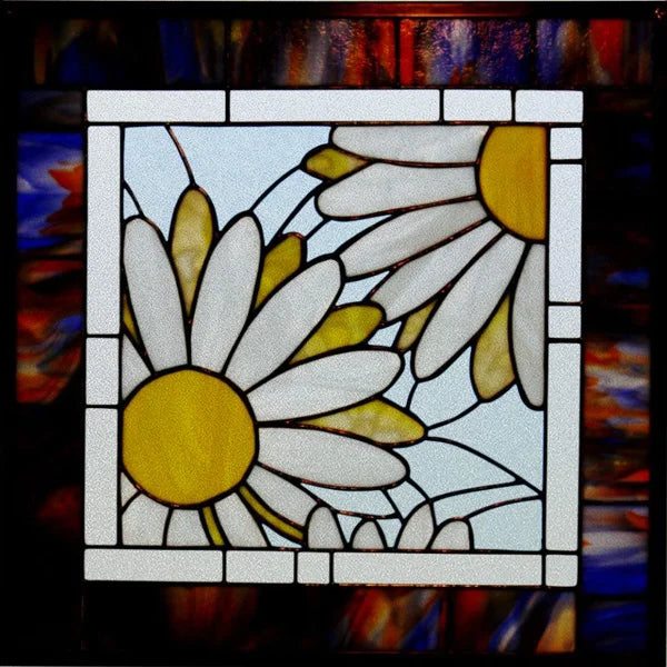 Window Film Frosted Stained Glass Films,Customized Art Deco Design Flowers Static Cling Sticker,Home Decor Foil Window Treatment