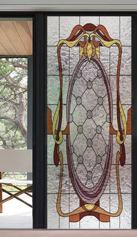 Frosted Stained Glass Window Film, 3D Matte, Static Cling,Privacy, Door Sticker,Customized for Kitchen, Office, Home Decor