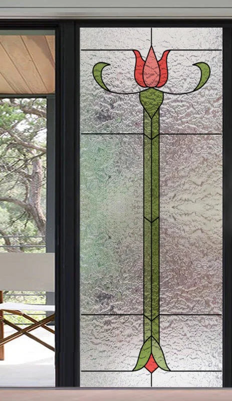 Frosted Stained Glass Window Film, 3D Matte, Static Cling,Privacy, Door Sticker,Customized for Kitchen, Office, Home Decor