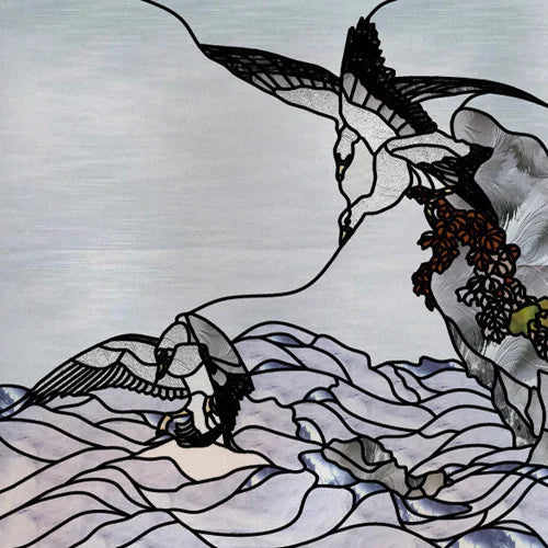 Custom Size 3D Matte Window Film, Stained Glass Decor, Window Sticker, Privacy Frosted Static Cling,Hom Decal, Animal Cat, Bird