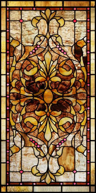 Custom Size Window Film, Stained Glass Stickers, Static Cling, Frosted Privacy, Classic Style, for Window Door, Home Decor