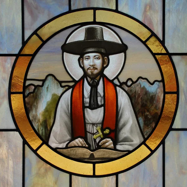 Custom Frosted Stained Glass Window Film,PVC Static Cling Films,Patron Saint of Catholic Church Decor, Foil Stickers