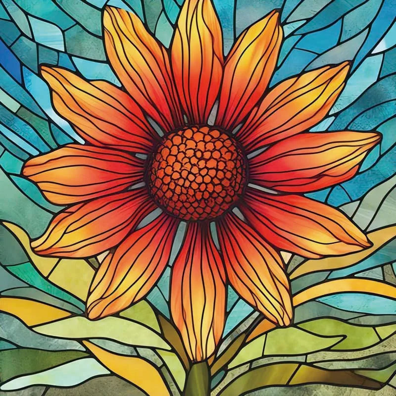 Custom size Window Film Stained Glass Films Frosted Privacy Static Cling Sunflower Sticker Bathroom Skylight Decor